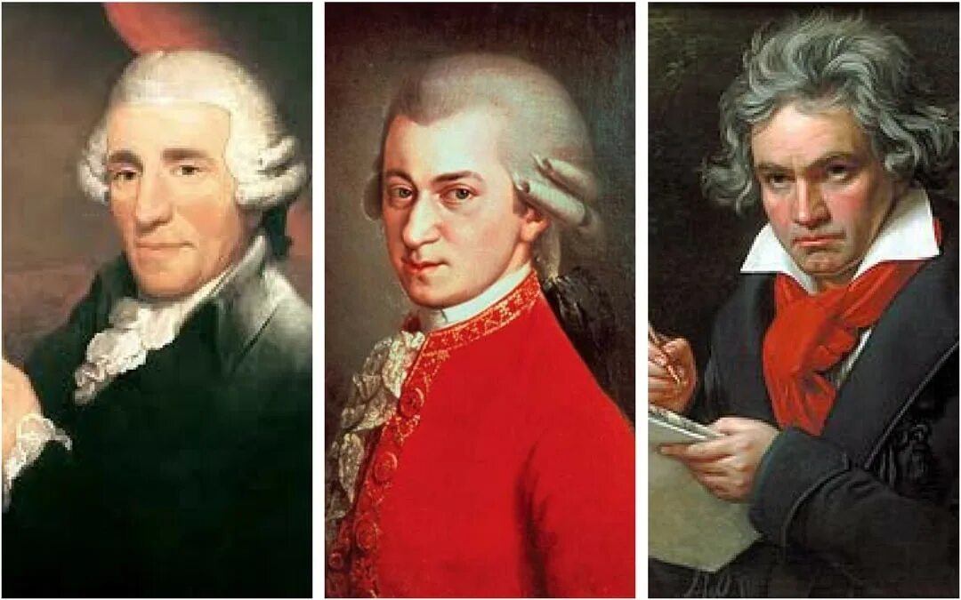 Какого композитора прозвали итальянским моцартом 7 букв. Гайдн Моцарт Бетховен. Венские классики Моцарт. Композиторов Венской школы – Моцарта, Гайдна, Бетховена. Три венских композитора классика.