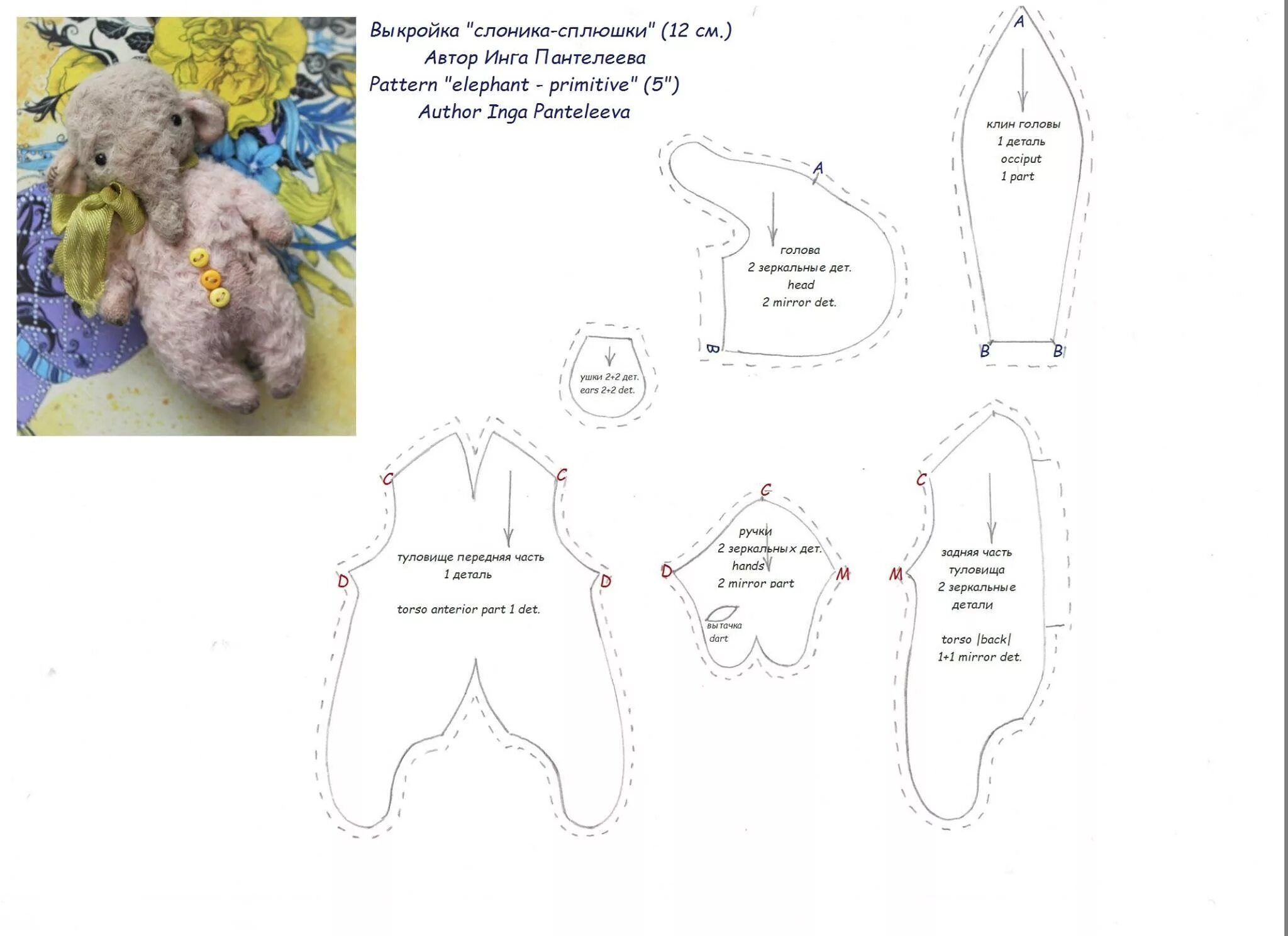 Выкройка Тедди примитивчик. Слоненок Тедди выкройка. Слон Тедди выкройка в натуральную величину. Выкройка слоника Тедди Троицкой Ольги. Выкройка слоника