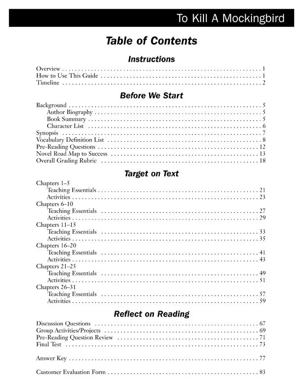 содержание книги на английском