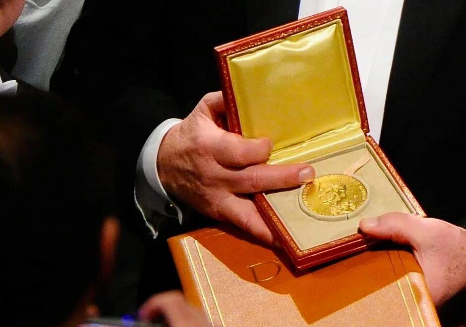 Нобелевская премия. Премия по экономике. Нобелевская медаль по экономике. Нобелевская премия в коробочке.