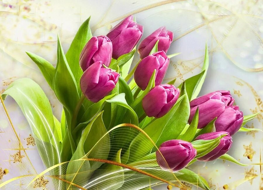 Картинка с днем рождения женщине в марте. С днём рождения тюльпаны. Тюльпаны открытка. Открытки с днём рождения тюльпаны красивые.