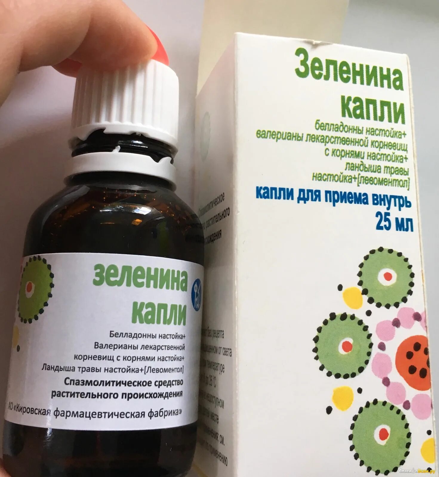 Капли зеленина купить