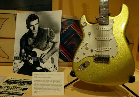 5. A photo of Dick Dale and his 'Beauty' , the custom Fender Stra...