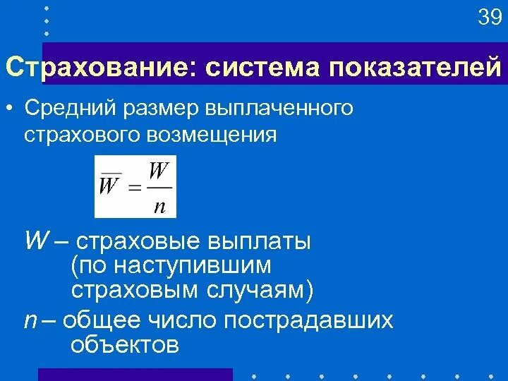 Средняя сумма страхового возмещения