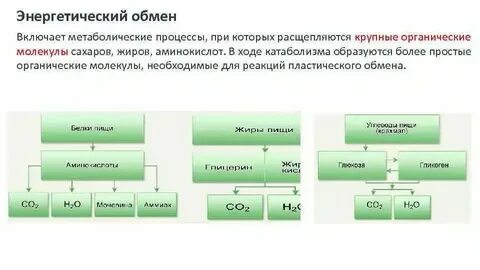 Энергетический процесс таблица