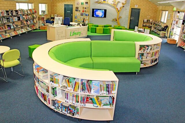 Playing With Shapes: Children's Library IndesignLive School library design, Libr