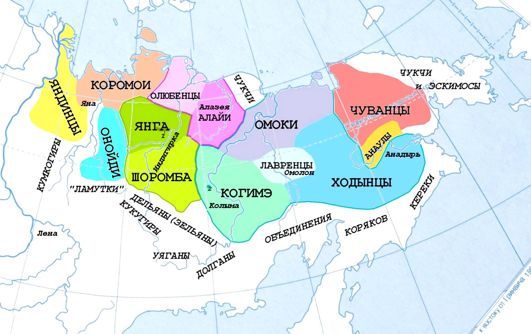 Карта народов Сибири в 16 веке. Карта народов Сибири 17 век. Территории расселения народов России в 17 веке карта. Народы севера России карта расселения.