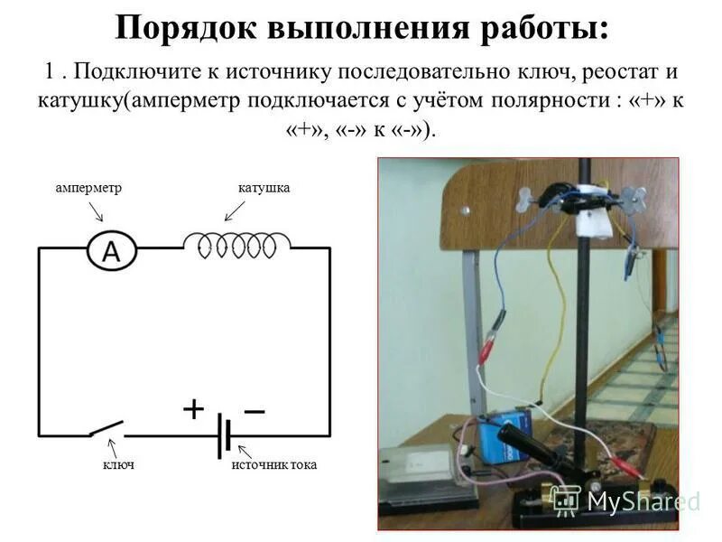 Амперметр с катушкой индуктивности