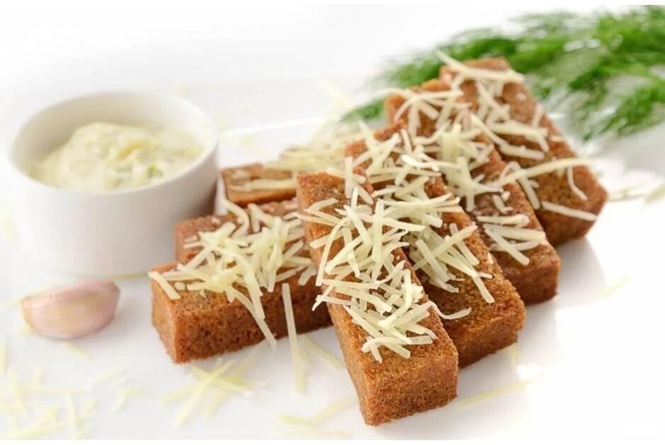 Гренки с сыром и чесноком фото