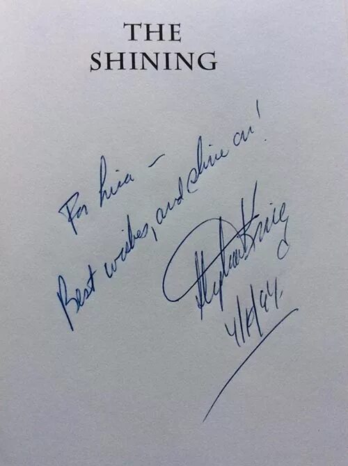 Книга была подписана. Автограф Стивена Кинга. Роспись Стивена Кинга. Подпись Стивена Кинга. Книга с автографом.