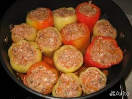 Перец фаршированный с мясом с фаршем