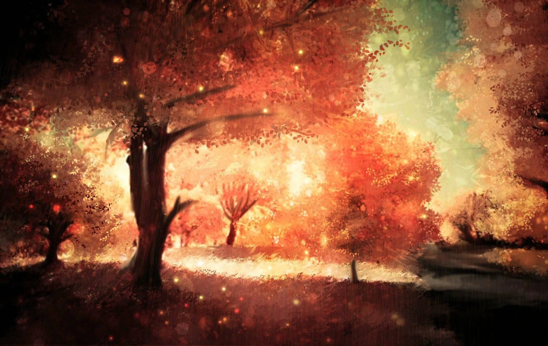 Осень без людей. Осень арт. Осенний арт.