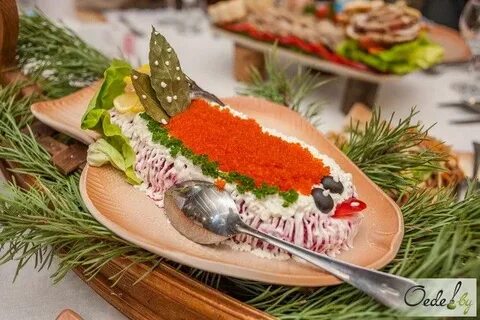 Селедка под шубой с икрой минтая
