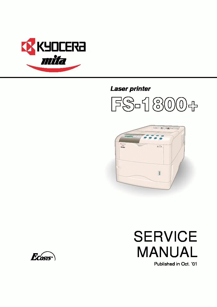 Kyocera 1800 драйвер. Kyocera FS 1800. Термопринтер service manual. Мануал ФС. Принтер Kyocera 1800 инструкция.