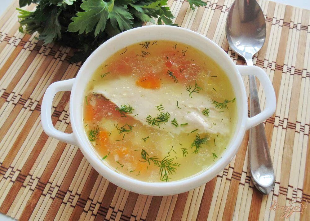 Вкусный суп на бульоне