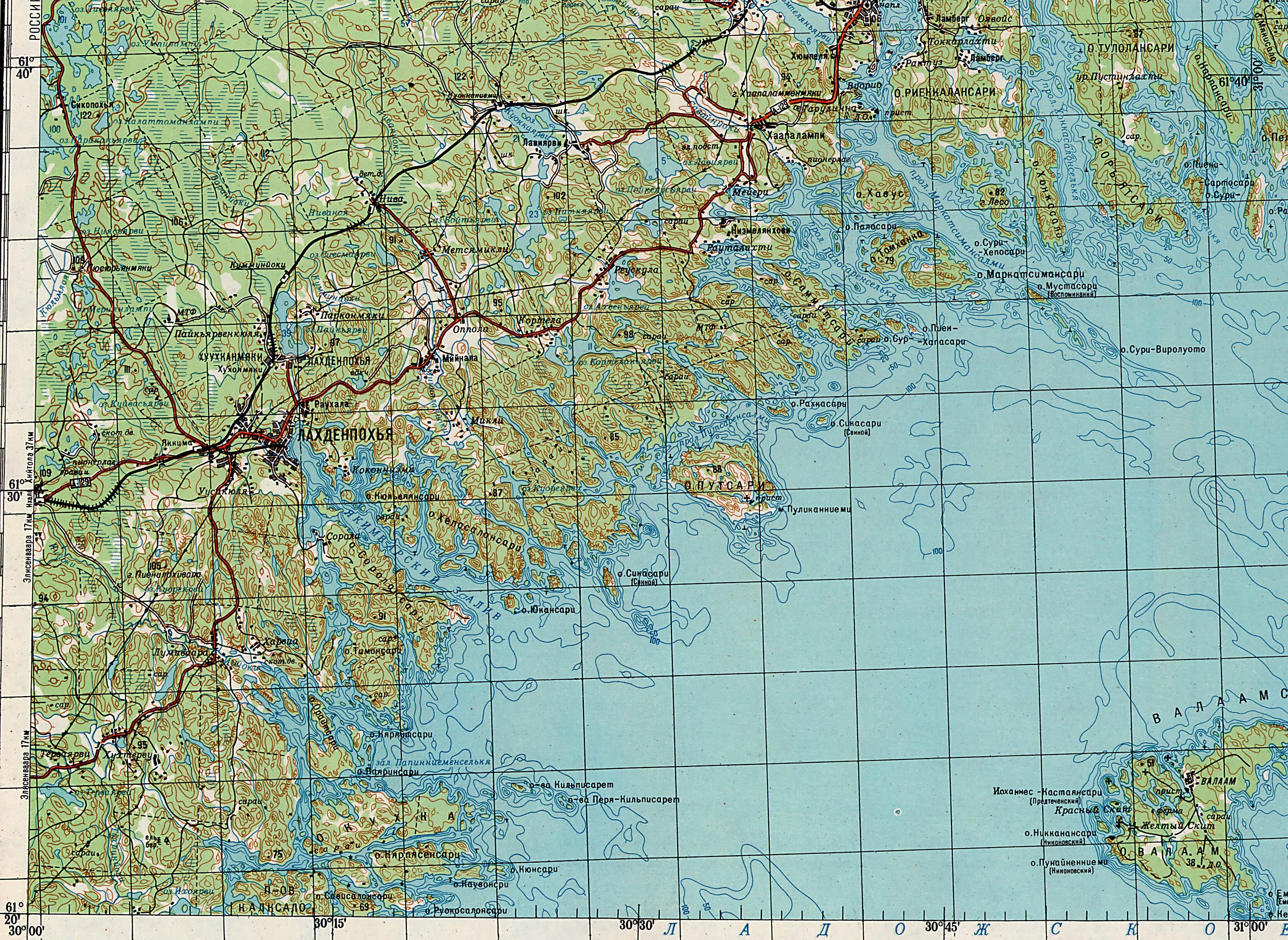 Сортавала на карте россии. Карта Ладожских шхер Карелия. Топографическая карта Карелии. Ладога карта шхер. Шхеры Ладожского озера на карте.