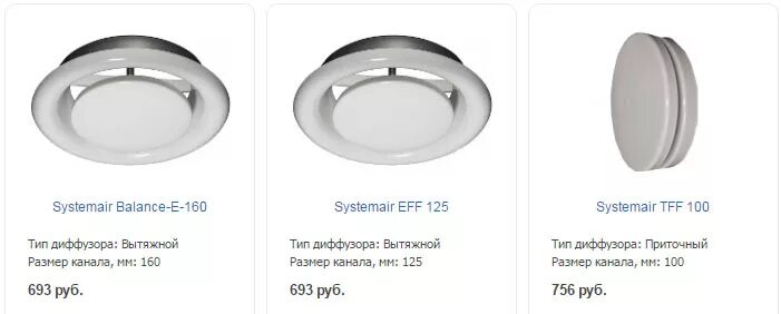 Типы диффузоров