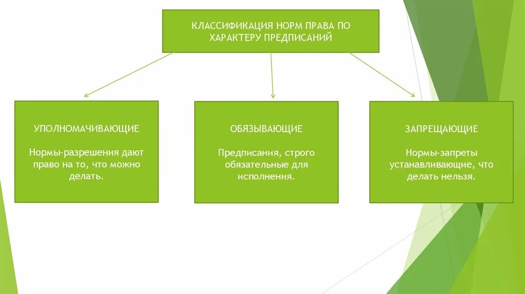 Конституционно правовые нормы по характеру содержащегося предписания. Виды правовых норм по характеру предписания. Нормы по характеру предписания.