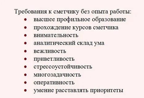 Требуемого опыта