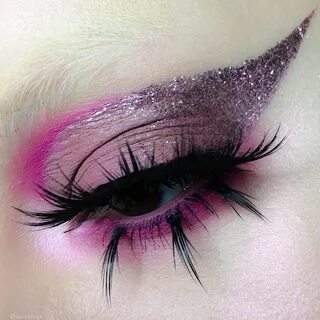 rose gold glitter colorfix in creme brule and evalation lashes pressed eyes...