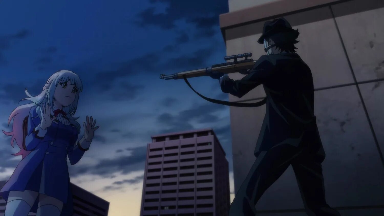 Tenkuu shinpan аниме. небесное вторжение аниме нетфликс. High rise invasion аниме смотреть онлайн. юри хонджо. небесное вторжение аниме 2021.