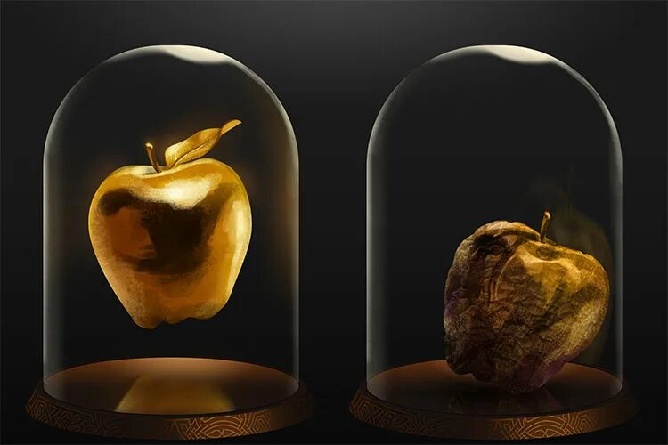 Золотое яблоко. Золотое яблоко арт. Яблоко фэнтези. Яблоко арт.