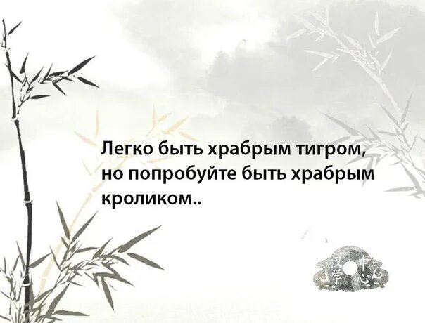 Легко быть храбрым тигром. Попробуй быть храбрым кроликом. Хорошо быть храбрым тигром попробуй быть храбрым кроликом. Хорошо быть храбрым тигром попробуй быть храбрым кроликом смысл. Легко быть смелой