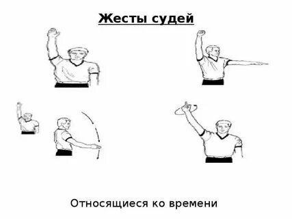 Что означает жест судьи пробежка задержка