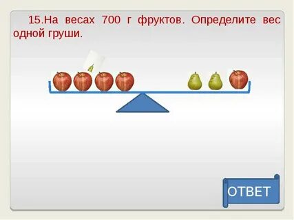 Масса 1 груши