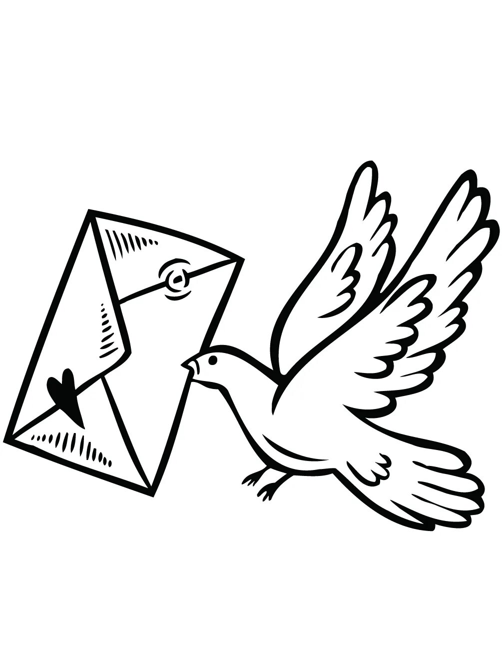 Письмо раскрасить. Птица с конвертом в клюве. Голубь с письмом в клюве. Голубь с конвертом в клюве. Птица с письмом.