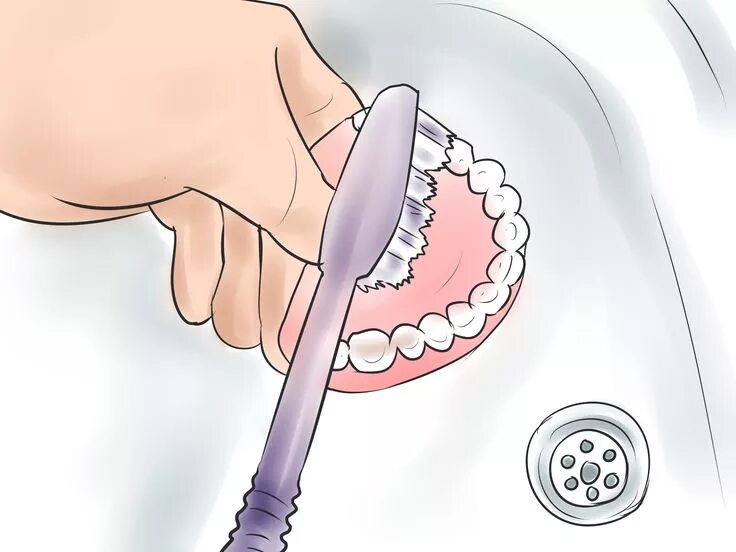 Снимать ли зубные протезы на ночь. Чисткf зубного протеза. Гигиена протезов.
