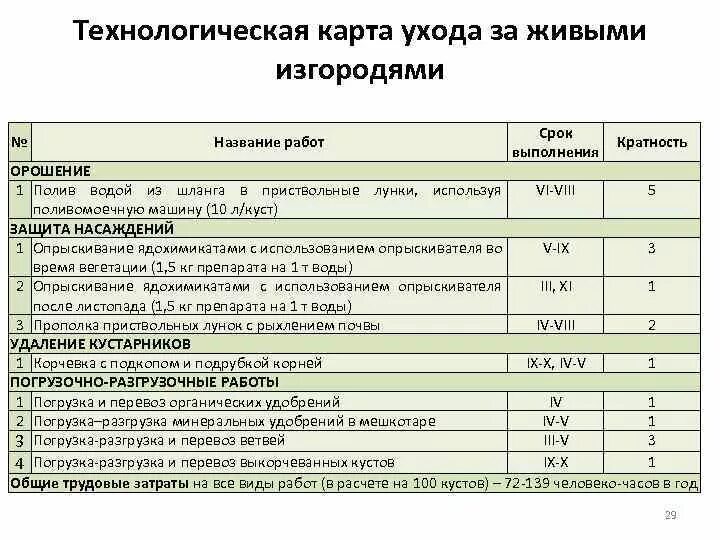 Карту ухаживать. Технологическая карта посадки растений. Технологическая карта по уходу за живыми изгородями. Технологическая карта ухода за кустарниками. Технологическая карта ухода за газоном.