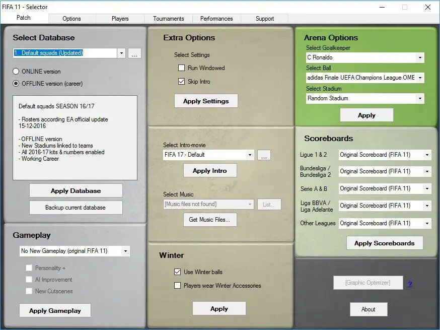 Patch options. Selector. patch player. dbase коды. corner options выбирает patch.