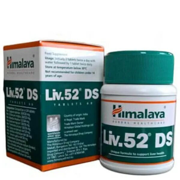 Лив 52 ДС Хималая Liv.52 DS Himalaya 60 та. Liv 52 DS Himalaya (Лив 52 ДС, здоровая печень, Хималая), 60 таб.. Himalaya since 1930 / Лив. 52 ДС (Liv.52 DS) двойная сила 60 таб./Himalaya/Хималая/Гималая.