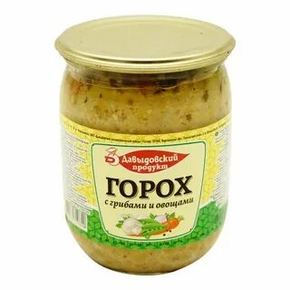 Горох с грибами