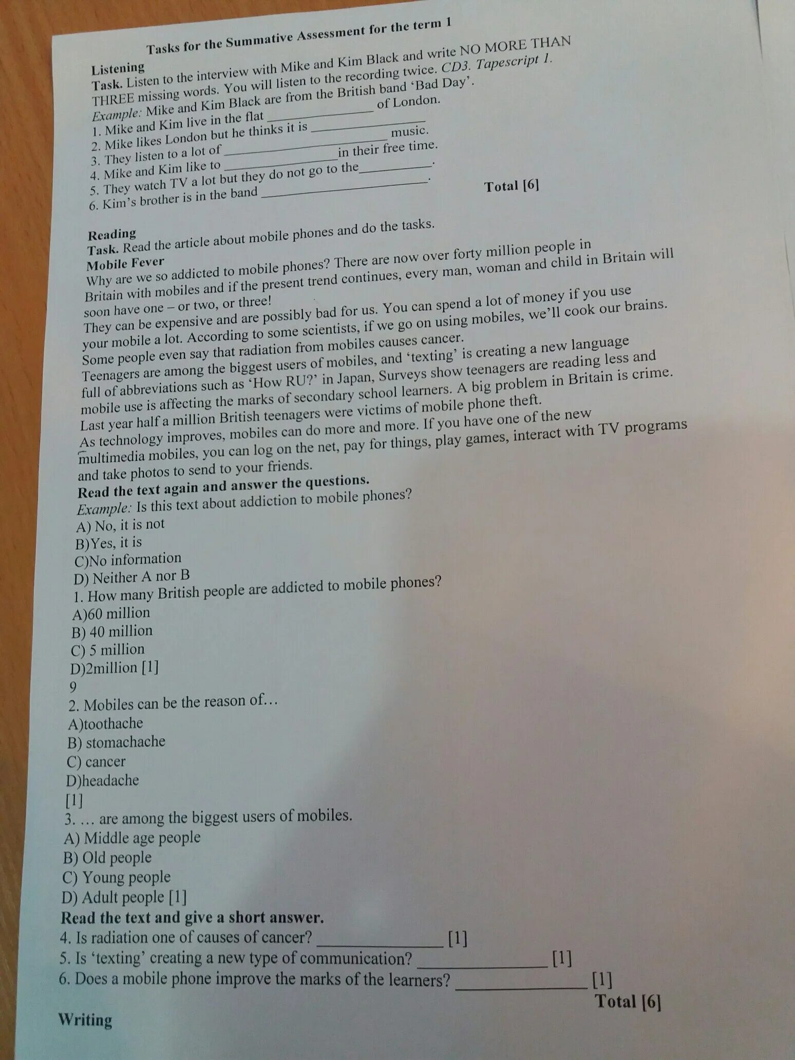 Summative control work for the 1st term. Tasks for the summative assessment for the term 4 класс. read the text and answer the questions. summative assessment for 4 term 5 grade. read the text and answer the questions 6 класс.
