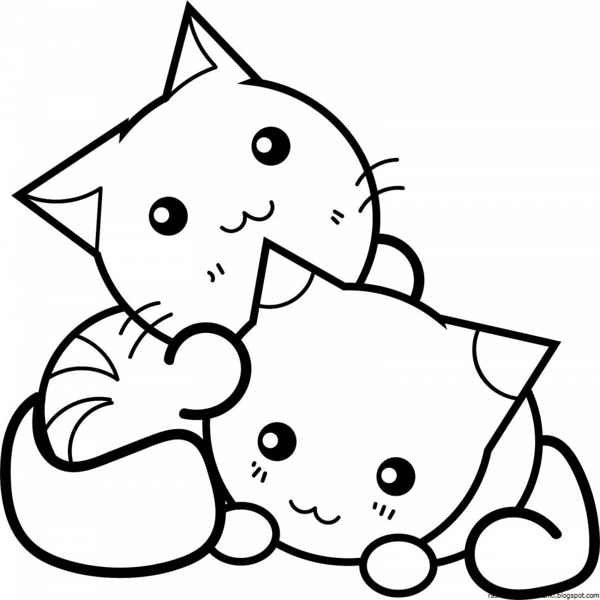 Распечатать котика девочку