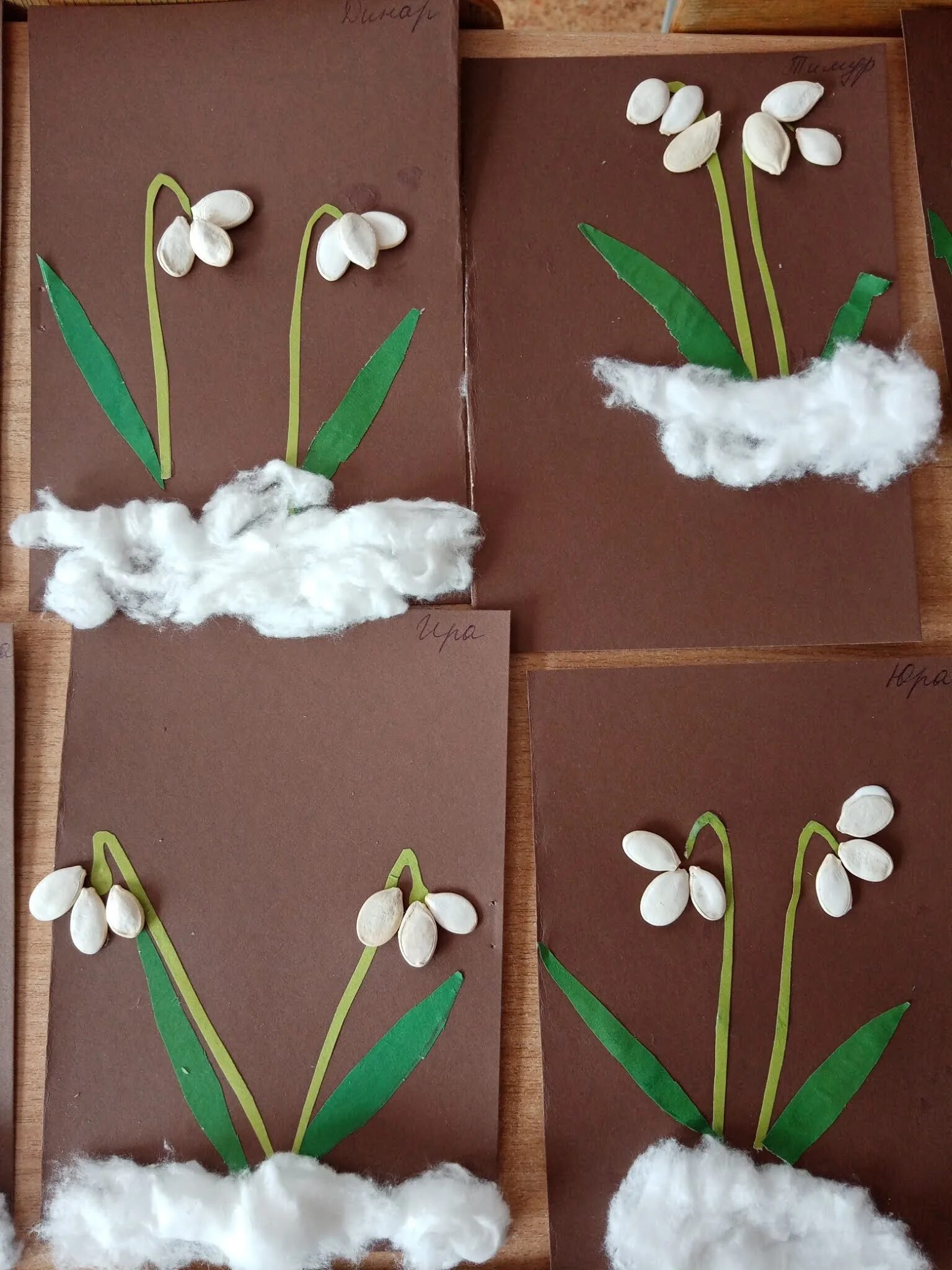 подснежники своими руками в детском саду. подснежники своими руками в детском саду. объемная аппликация подснежники. весенние поделки. подснежники из бросового материала.