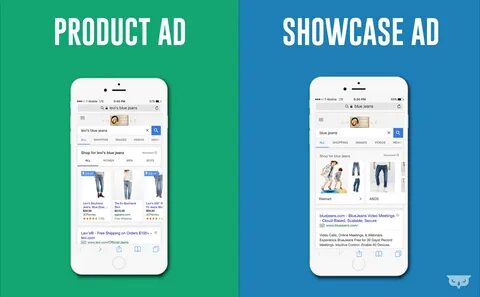 Showcase Shopping Ads vs. Product Shopping Ad on Google Ads. 