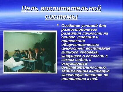 Воспитательная цель урока это