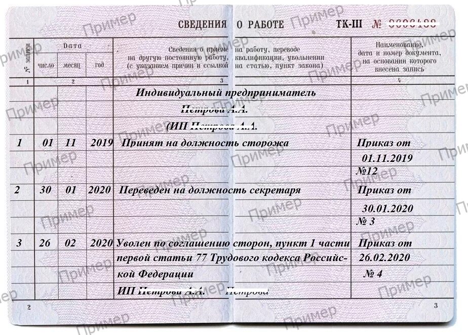 Запись в 9 класс. Как заполнить трудовую книжку при приеме на работу образец. образец заполнения трудовой книжки 2025. запись о приеме и увольнении в трудовой книжке образец. трудовая книжка заполнение ип образец.