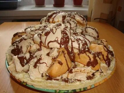Торт развалины со сметаной и сгущенкой