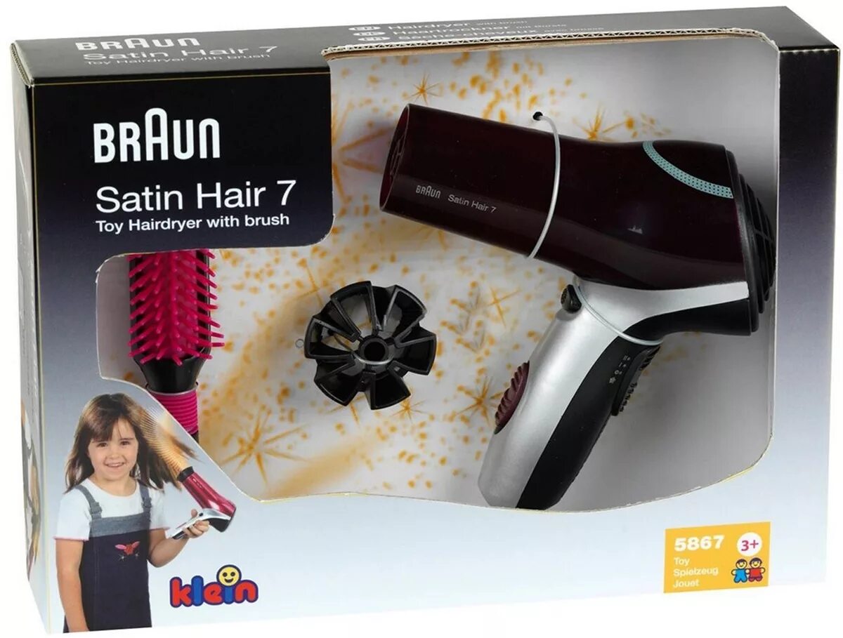 Набор Klein Braun Satin hair. Игровой набор Klein "Braun Braun Satin hair 7. стилист". Klein фен Braun с расческой (5850k). Фен Браун Satin hair 7. Набор браун