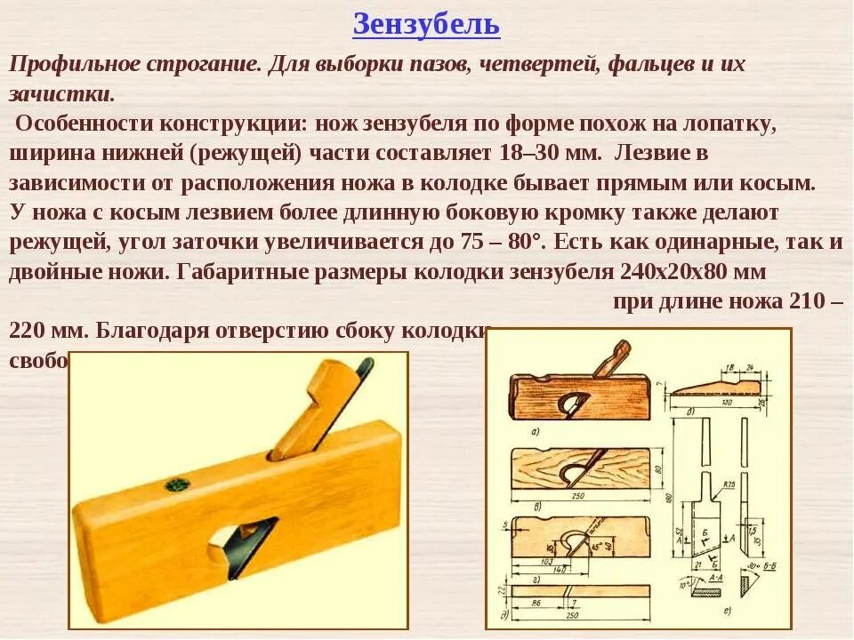 Какой инструмент предназначен. Зензубель и фальцгебель отличия. •зензубель, фальцгебель, калёвка. столярный инструмент для грубого срезания древесины. профильное строгание и инструменты для выполнения этой операции.