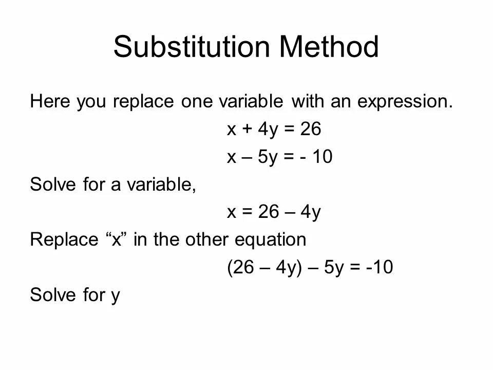2 substitution. 2 substitution