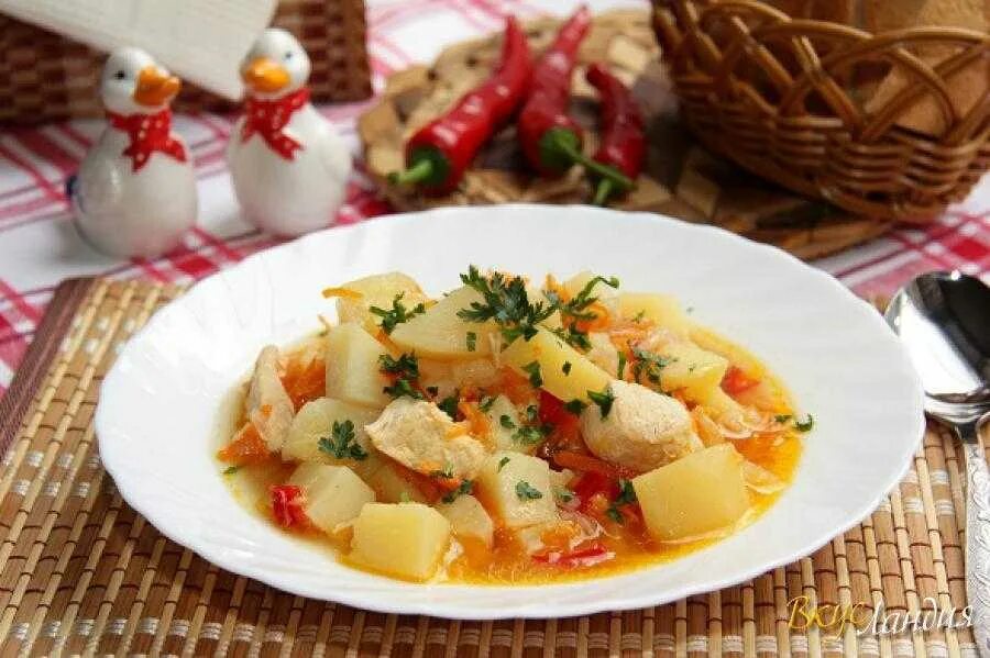 Соус куриный с картофелем