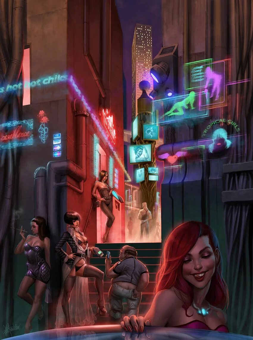 Бордель будущего. Cyberpunk бордели. киберпанк бордель. публичный дом фэнтези. киберпанк бордель арт.
