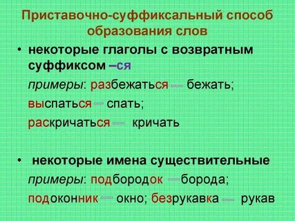 30 образованных слов