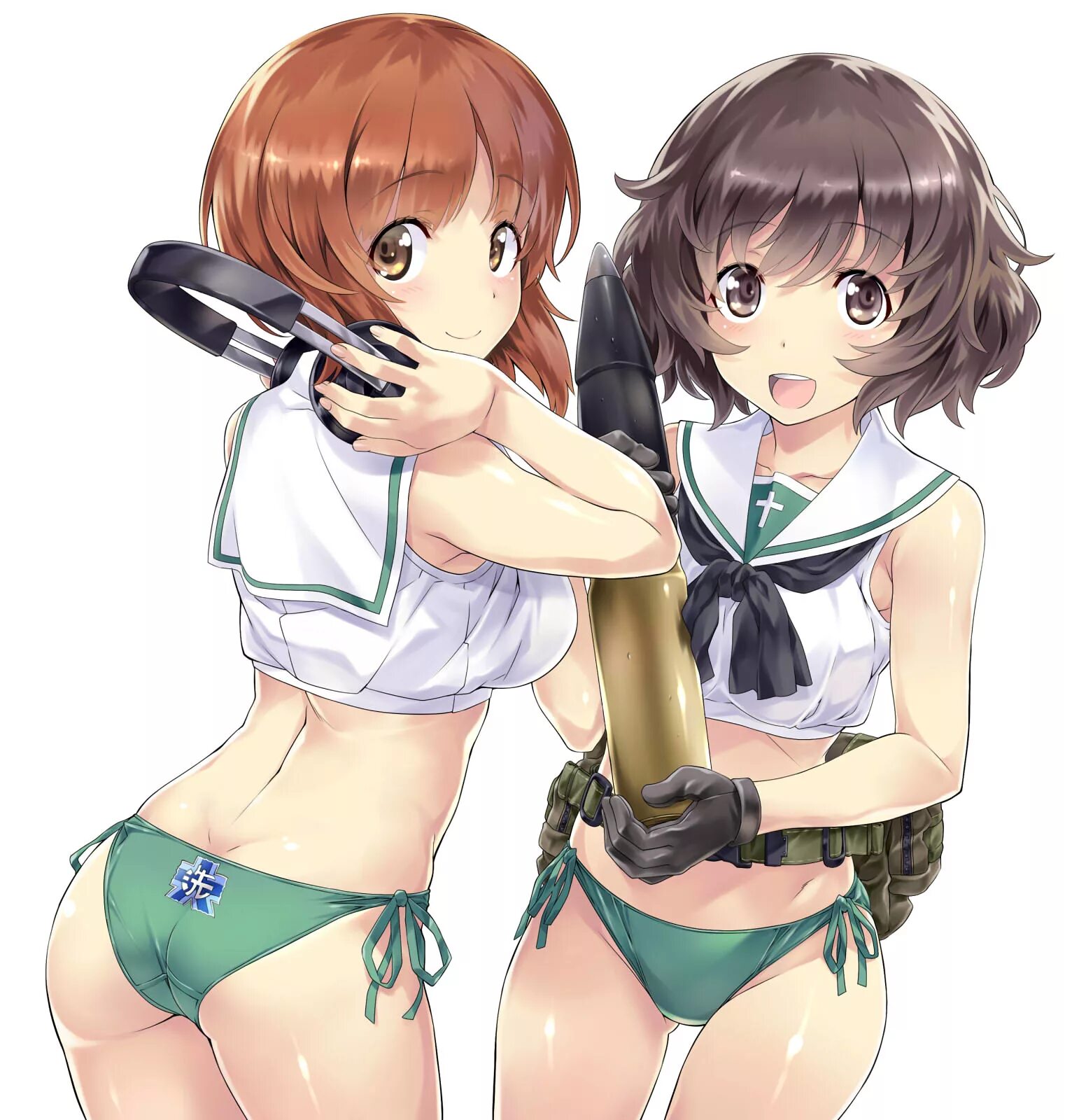 Аниме танкистки нонна. Герл панзер дарджилинг. Girls und panzer кей эччи 18. Танк чи ха girls und panzer. Girls und panzer сандерс.