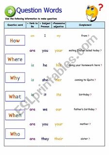 Question words ответы